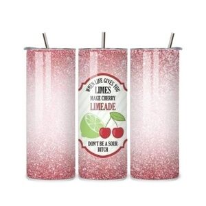 Cherry Limeade 20oz Stainless Steel Tumbler